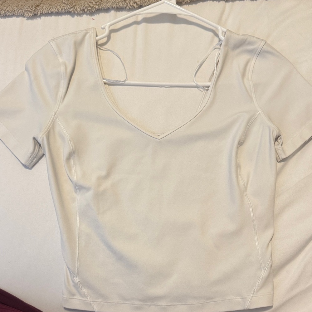 Lululemon athletica align white cropped workout top